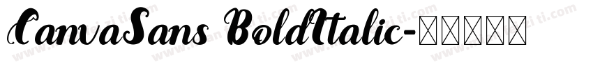 CanvaSans BoldItalic字体转换